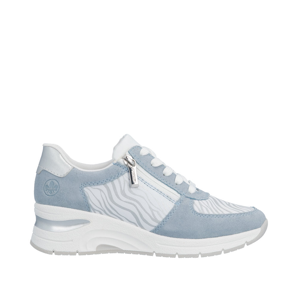 Rieker N9305-80 Blue White Silver Trainers
