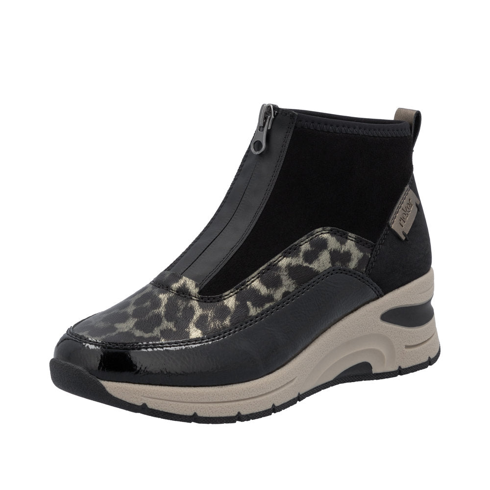 Rieker N9362-00 Black Gold Boots