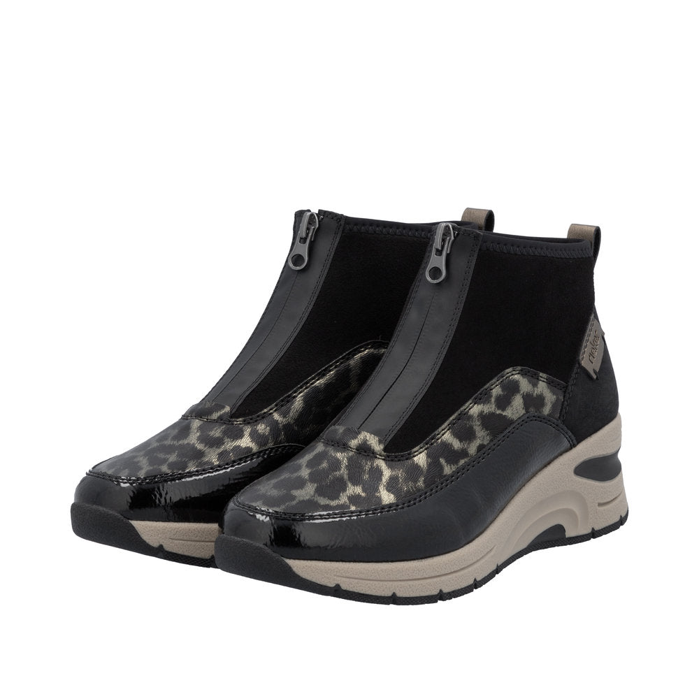 Rieker N9362-00 Black Gold Boots