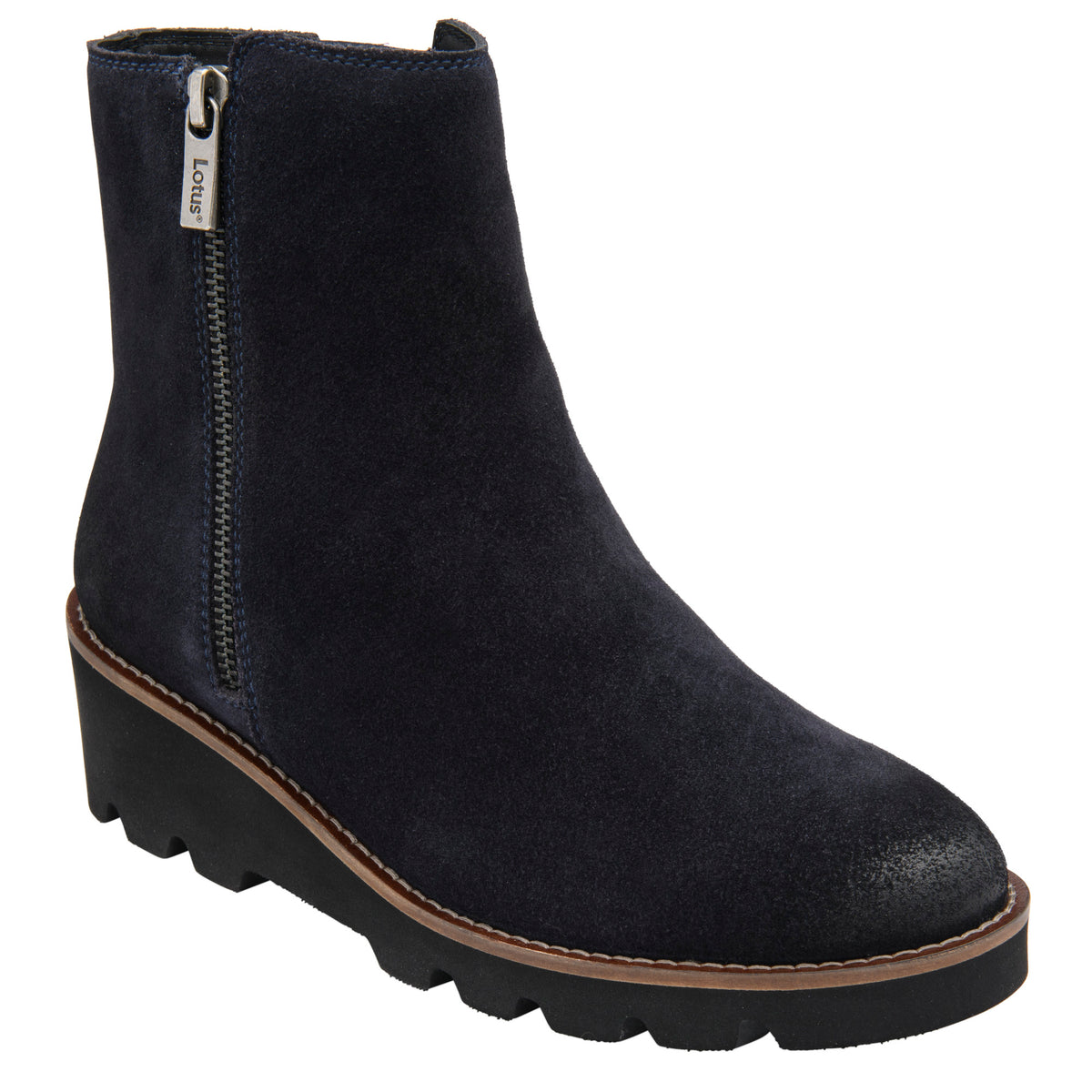 Lotus Olia Navy Suede Boots