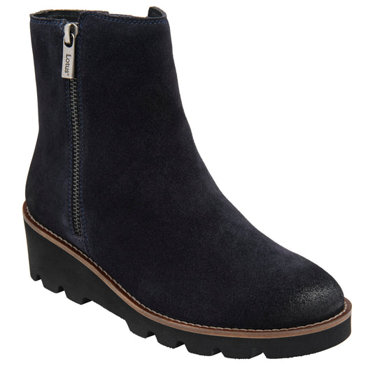 Lotus Olia Navy Suede Boots