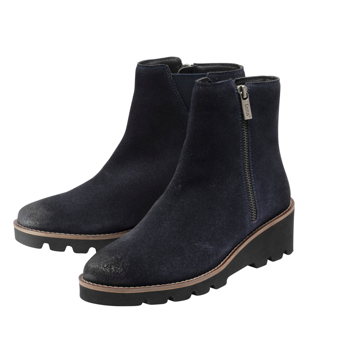 Lotus Olia Navy Suede Boots