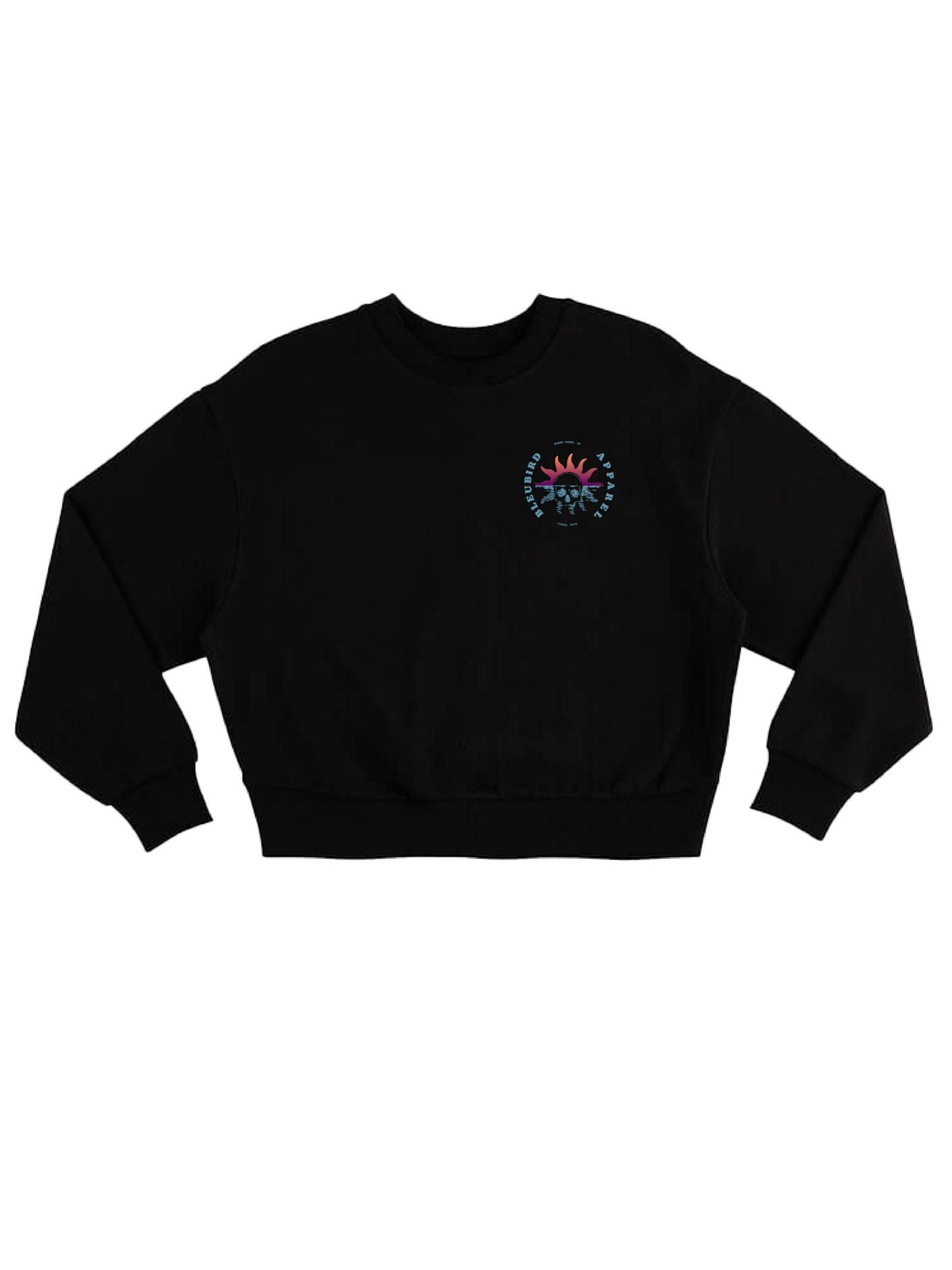 Bleubird Outlaw Cropped Crew - Black