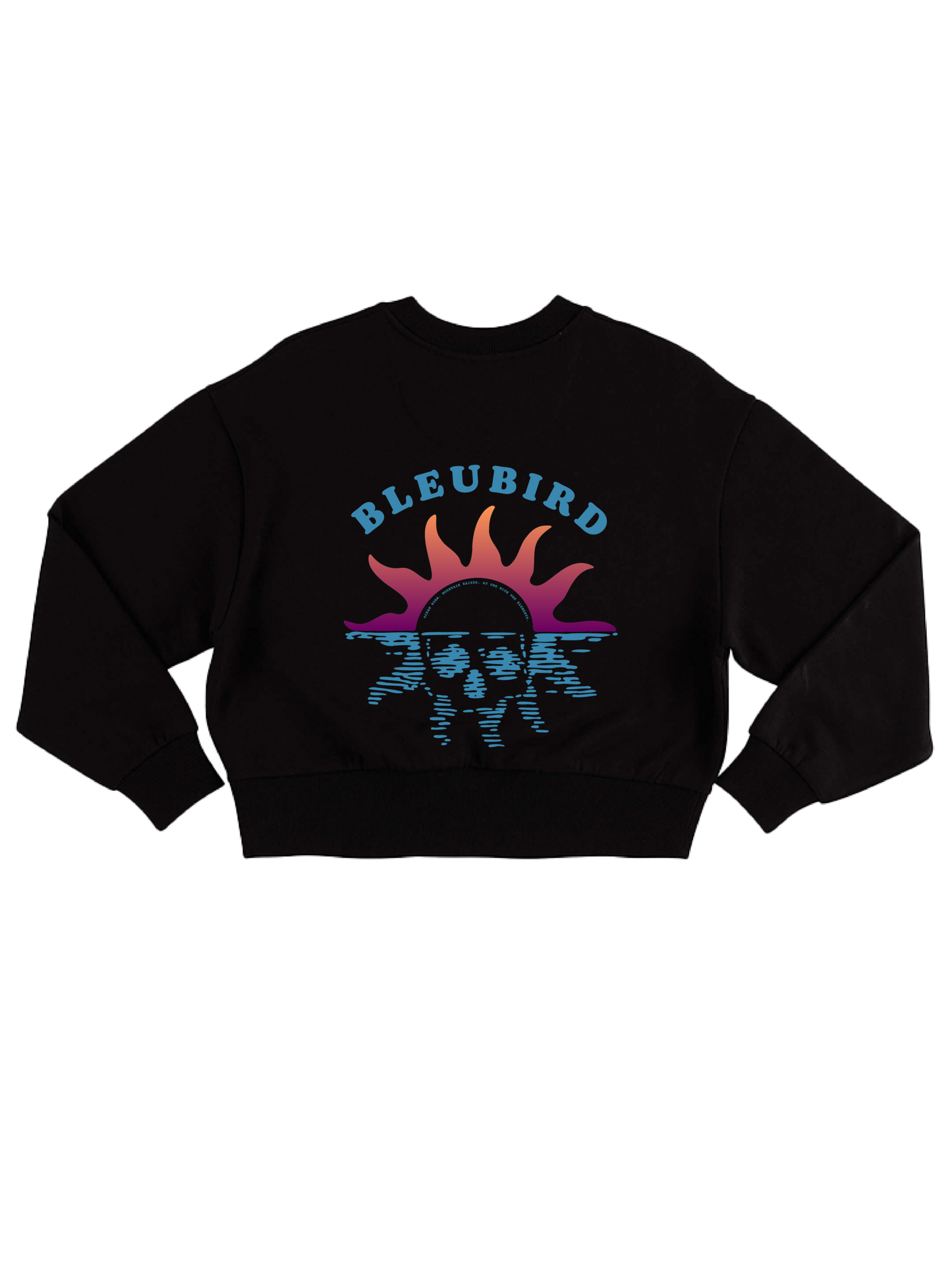 Bleubird Outlaw Cropped Crew - Black