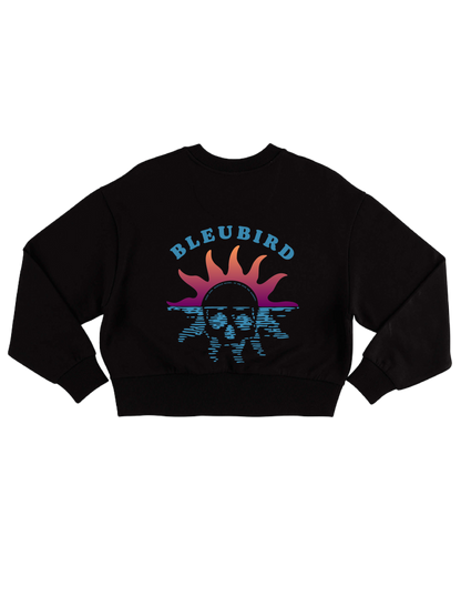 Bleubird Outlaw Cropped Crew - Black