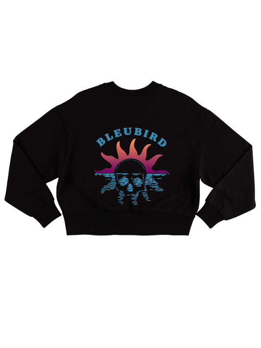 Bleubird Outlaw Cropped Crew - Black