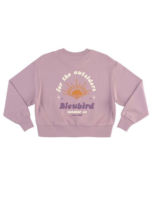 Bleubird Outsider Cropped Crew - Pink