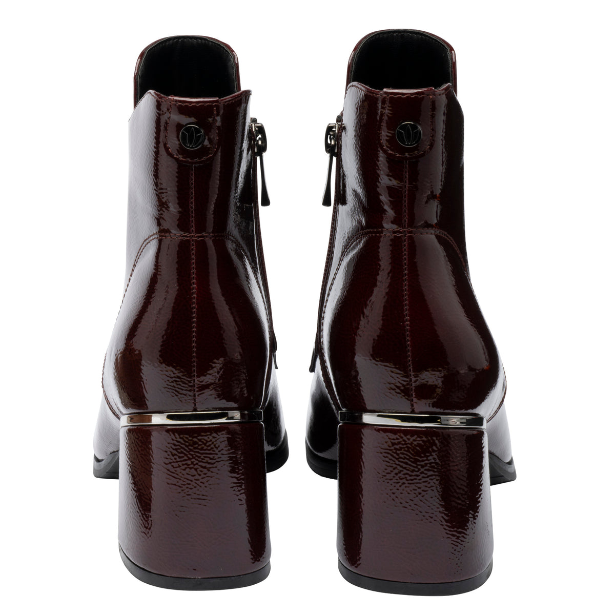 Lotus Paisley Bordo Patent Boots