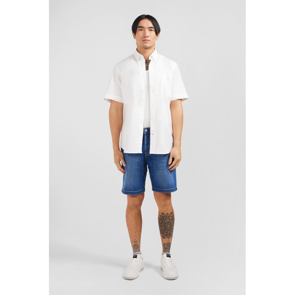 Eden Park Short Sleeved White Cotton Shirt