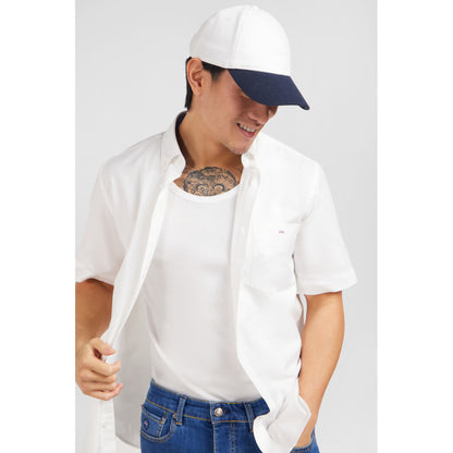 Eden Park Short Sleeved White Cotton Shirt