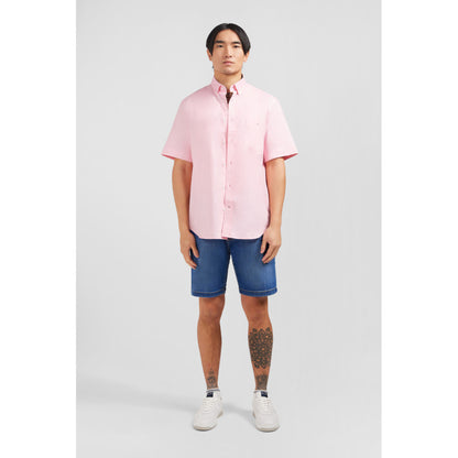 Eden Park Short Sleeved Pink Cotton Shirt