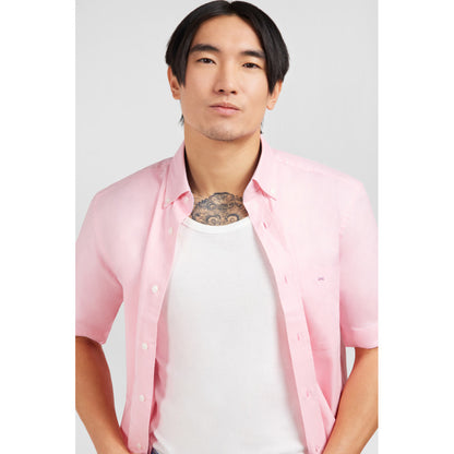 Eden Park Short Sleeved Pink Cotton Shirt