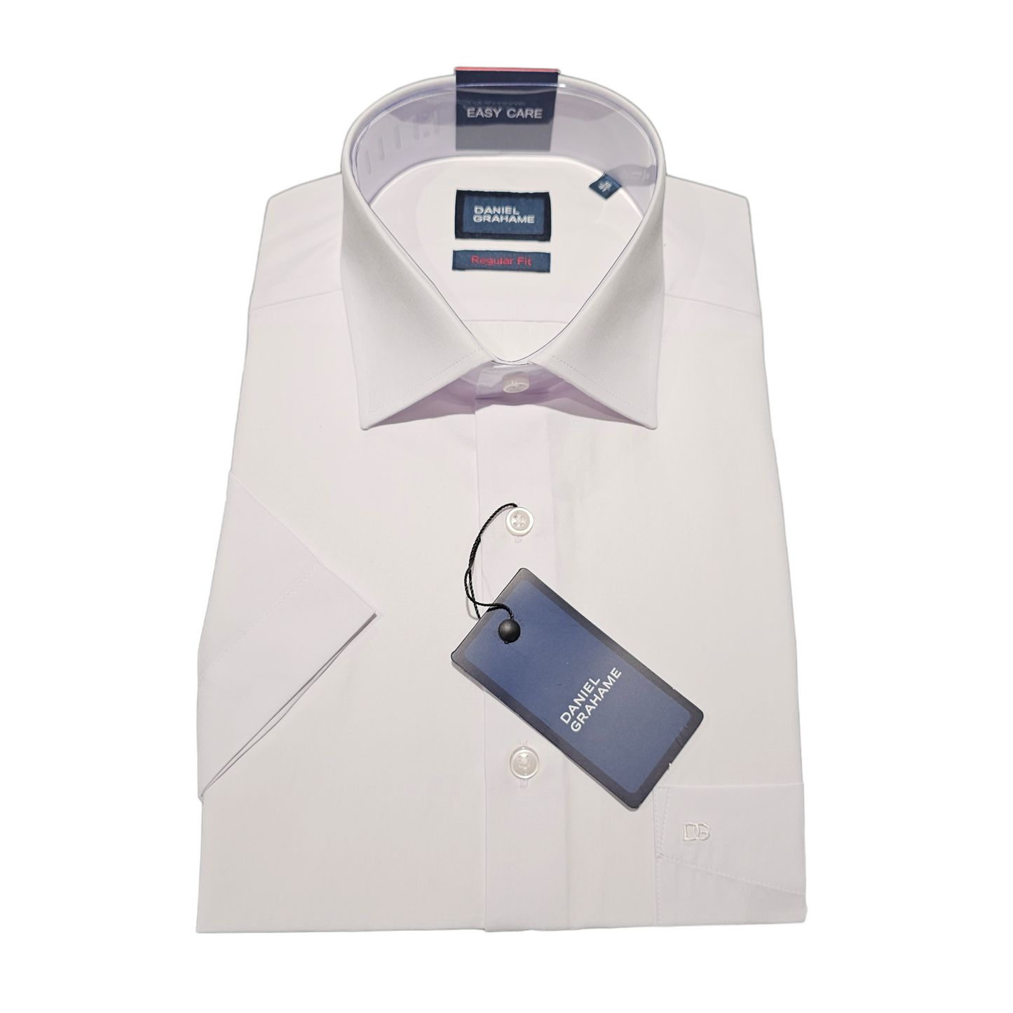 Daniel Grahame 15600SS 01 White Short Sleeve Dress Shirt