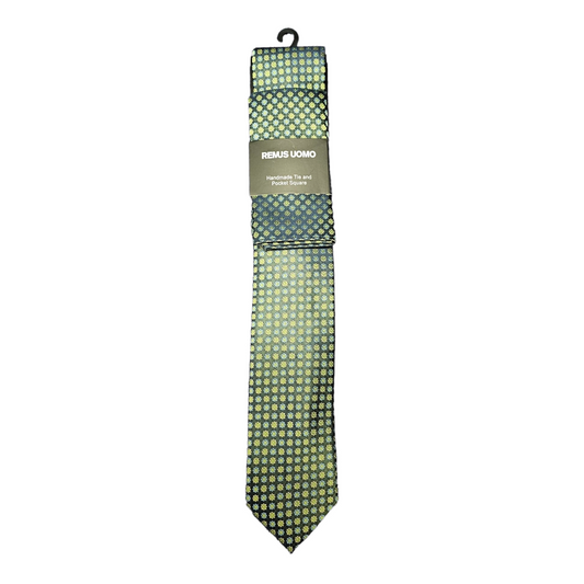 Remus Uomo TP4822 35 Green Tie & Hankie Set