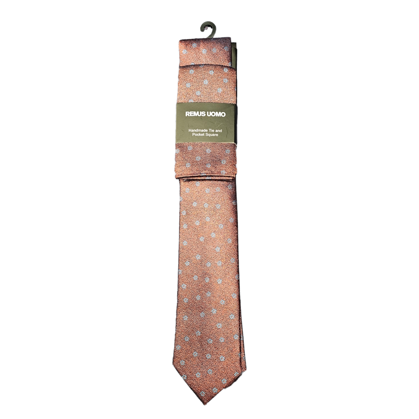 Remus Uomo TP6827 58 Orange Tie & Hankie Set