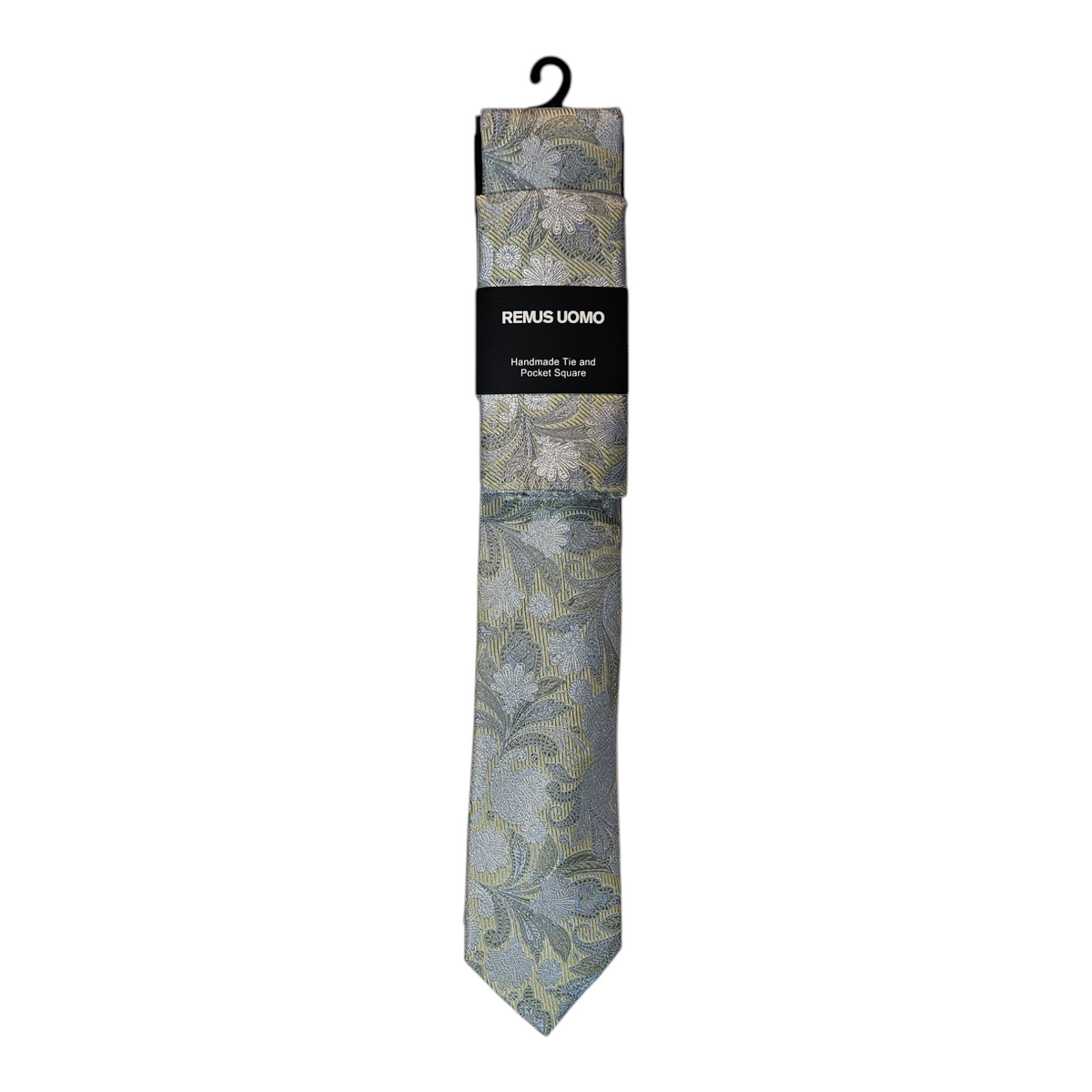 Remus Uomo TP6867 32 Pale Green Tie & Pocket Square Set