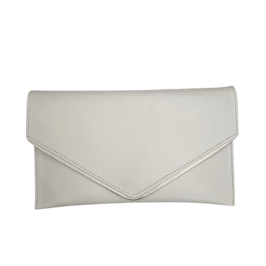Emis T36 8414 Pearl White & Silver Handbag