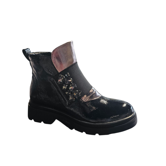 Loretta Vitale C3874B Gun Black Boots