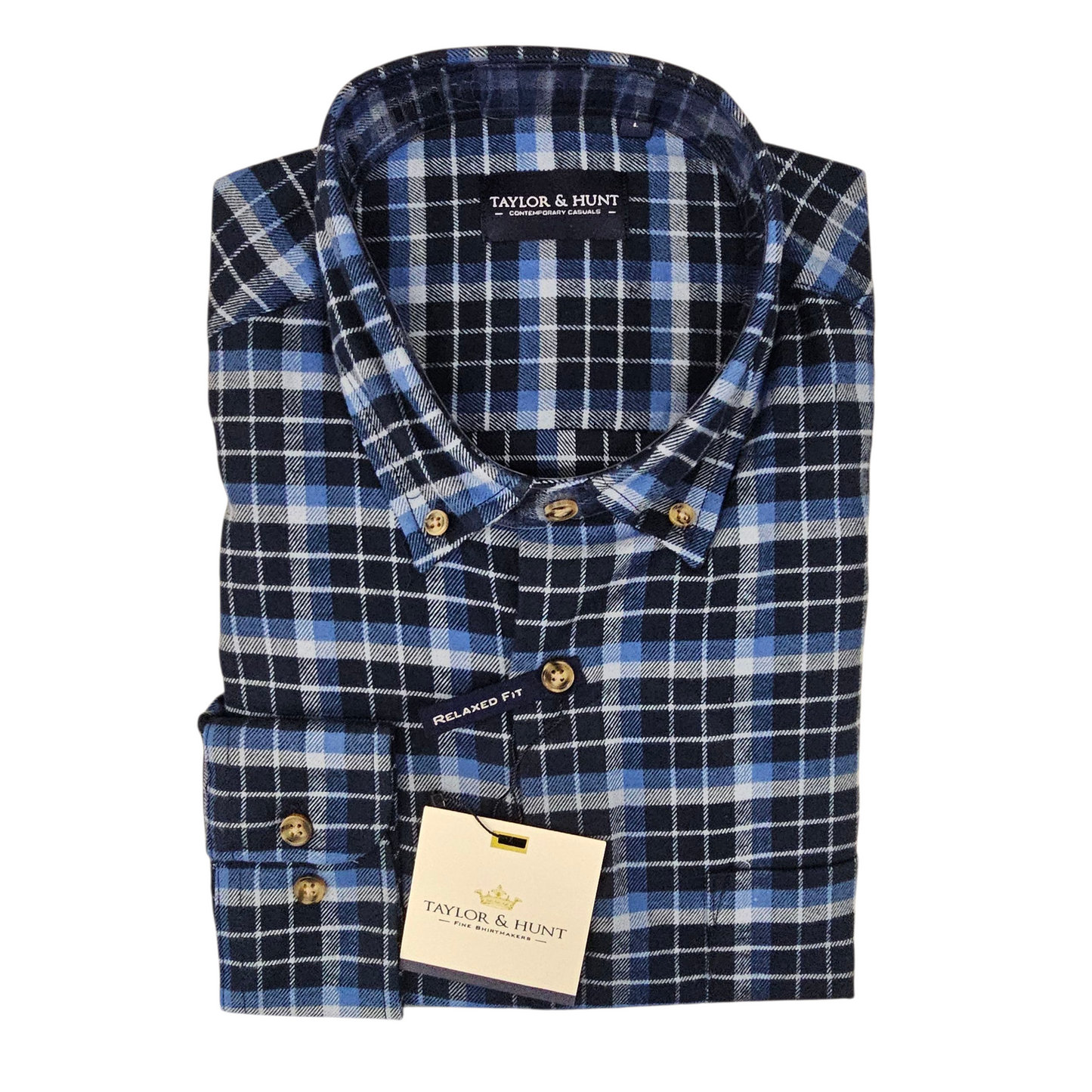 Taylor & Hunt Navy Check Casual Shirt