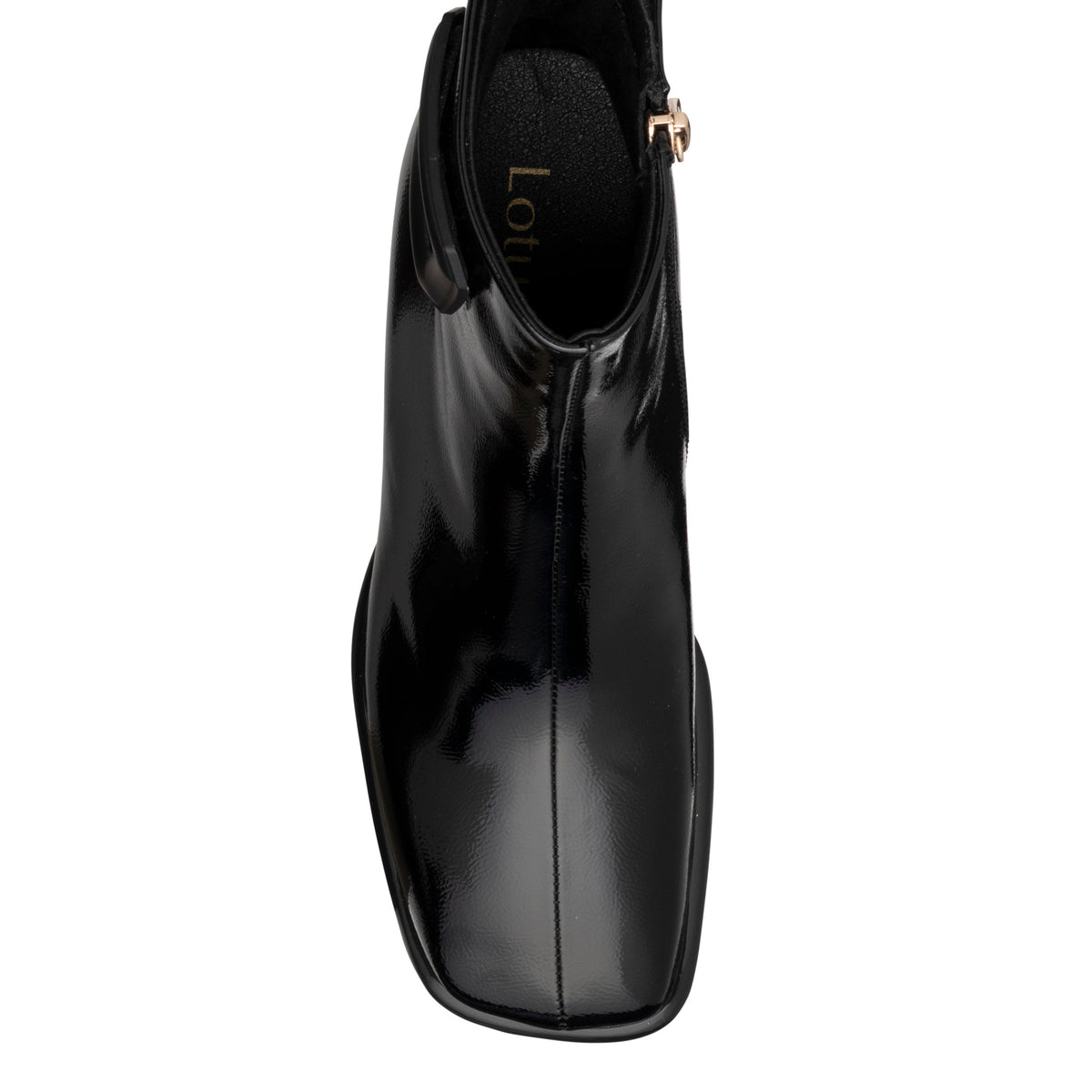 Lotus Quincy Black Patent Boots