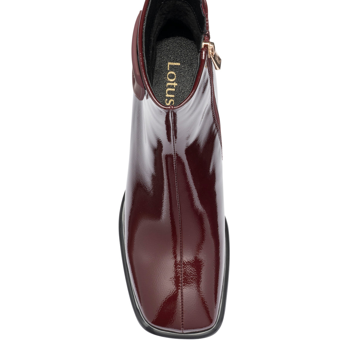 Lotus Quincy Bordo Patent Boots