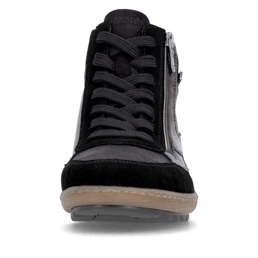 Remonte R1452-03 Black Combination Mid Height Boots