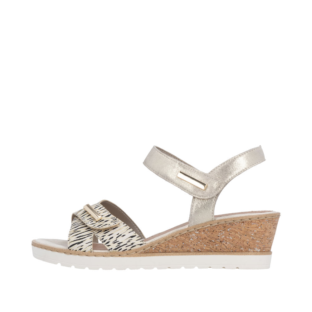 Remonte R6266-90 Beige Gold Sandals