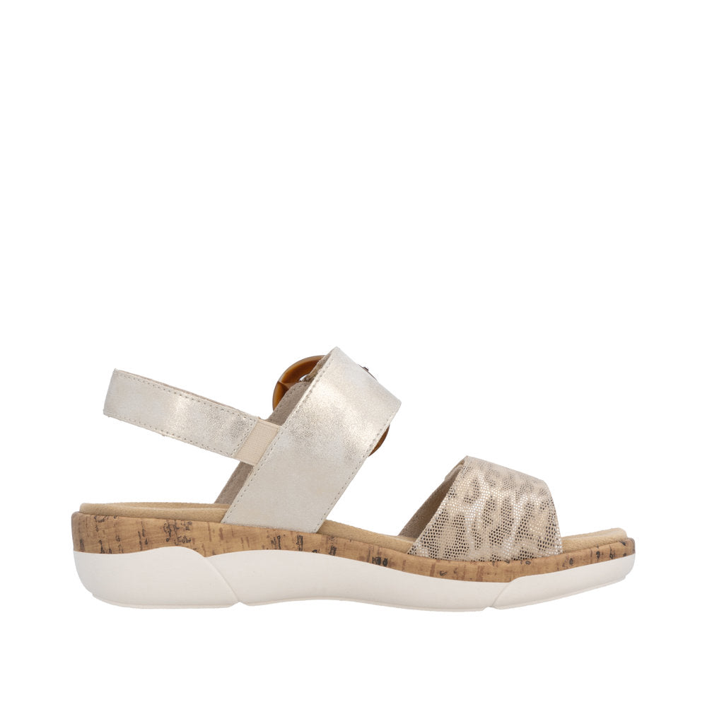 Remonte R6853-94 Beige Metallic Sandals