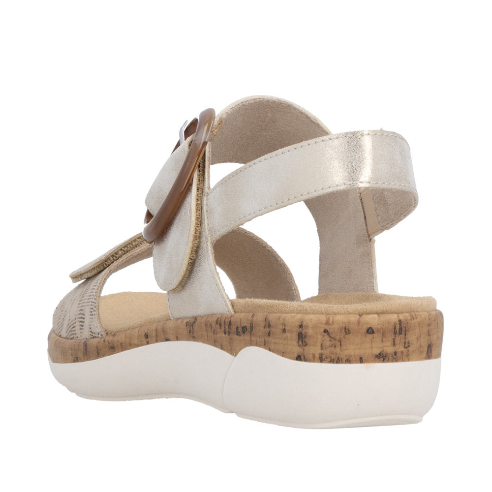 Remonte R6853-94 Beige Metallic Sandals