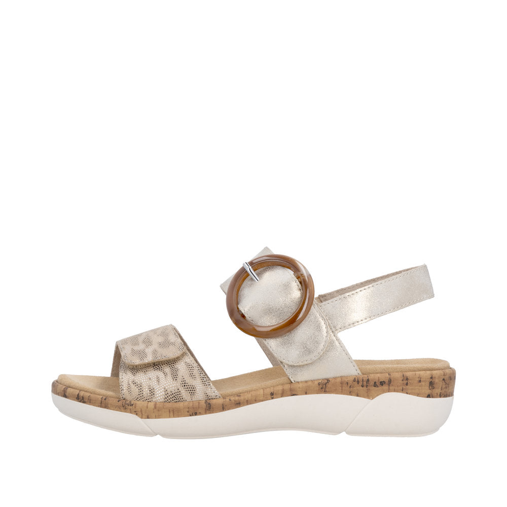 Remonte R6853-94 Beige Metallic Sandals
