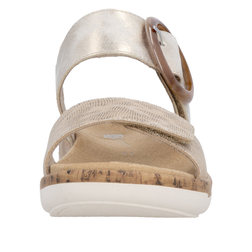 Remonte R6853-94 Beige Metallic Sandals