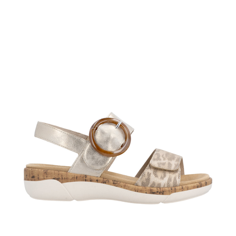 Remonte R6853-94 Beige Metallic Sandals