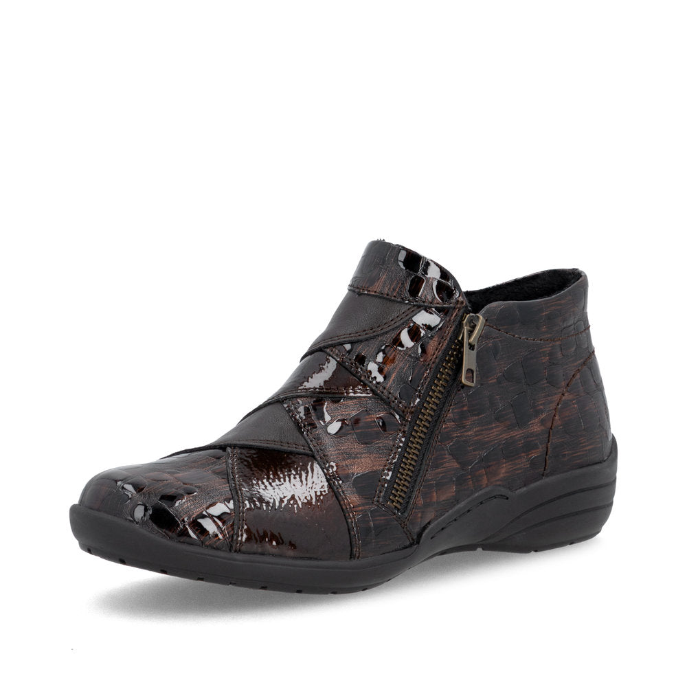 Remonte R7674-25 Brown Combination Short Boots