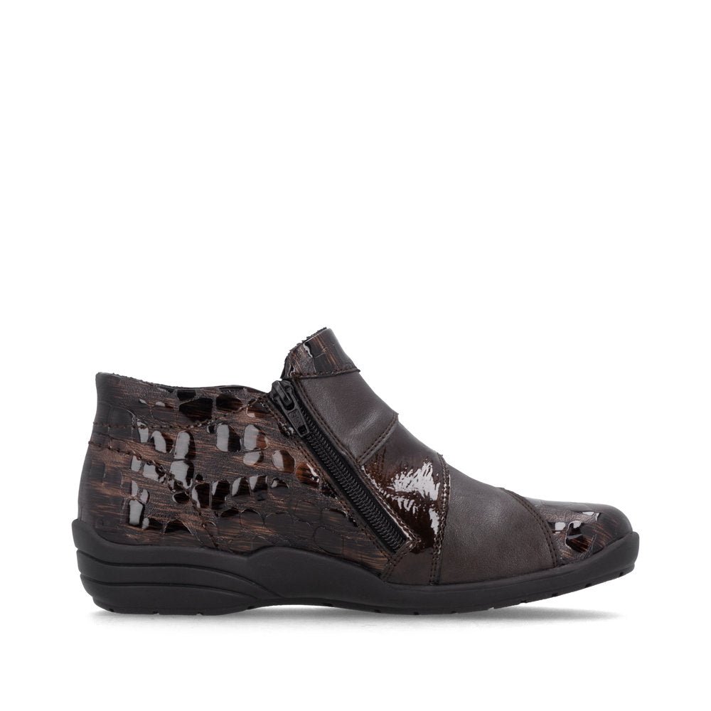 Remonte R7674-25 Brown Combination Short Boots