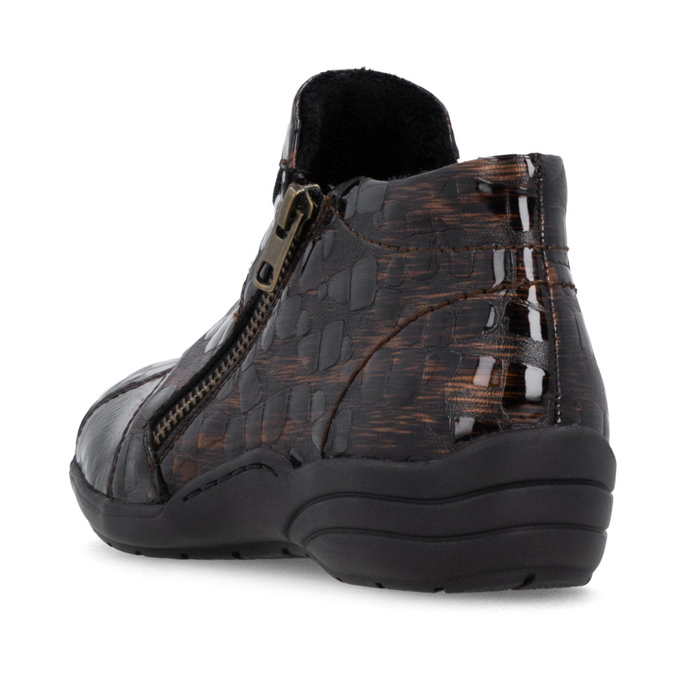 Remonte R7674-25 Brown Combination Short Boots