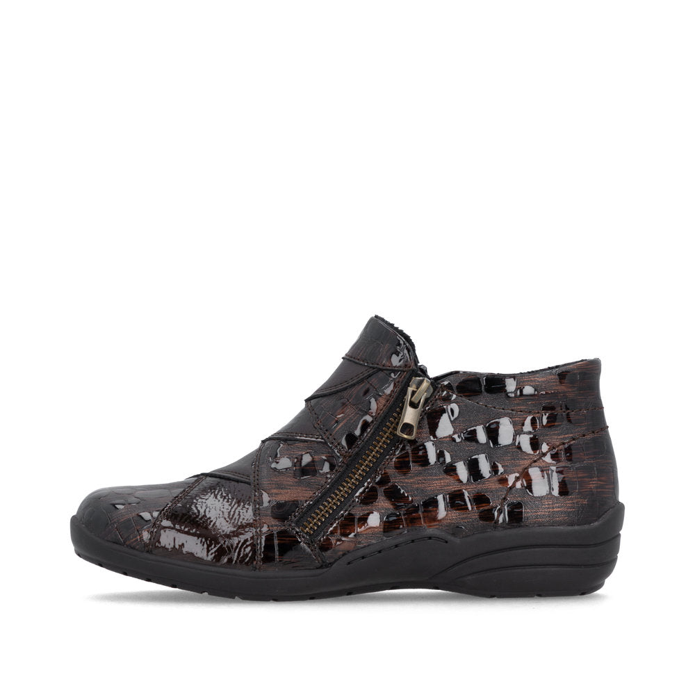 Remonte R7674-25 Brown Combination Short Boots