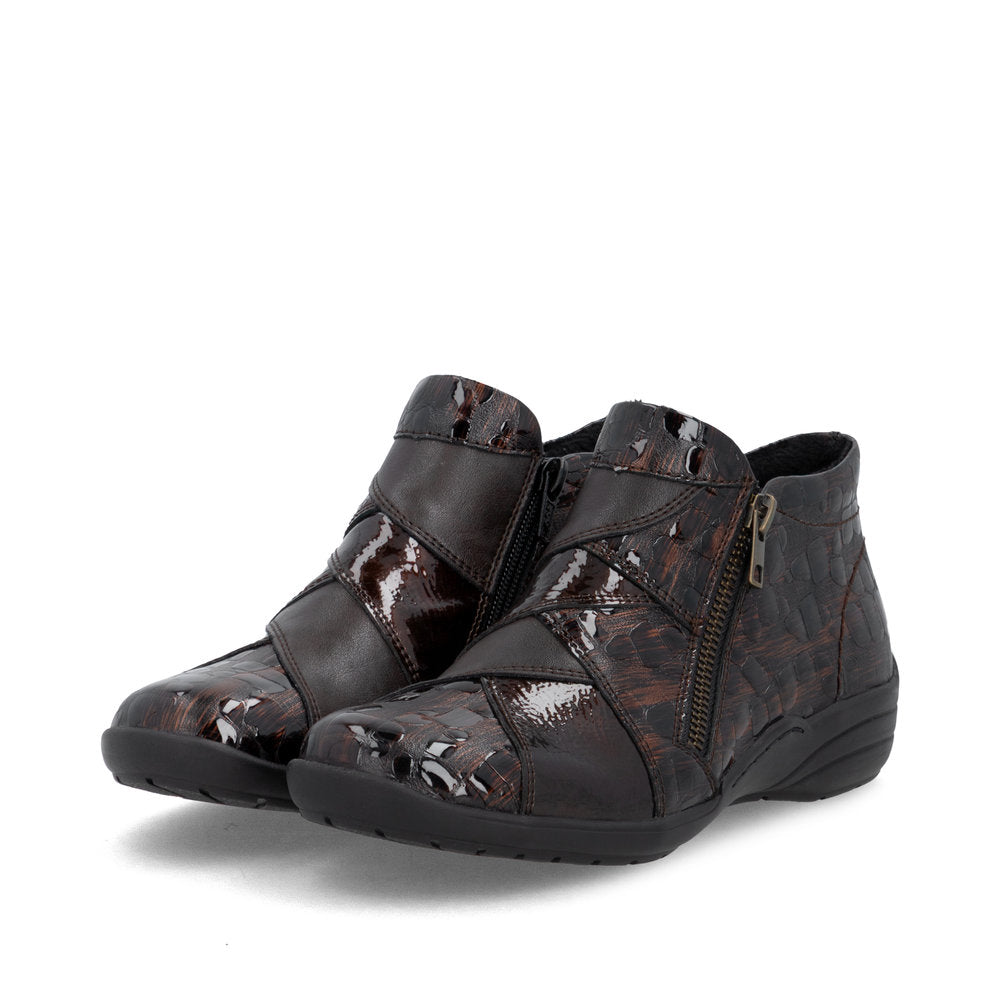 Remonte R7674-25 Brown Combination Short Boots