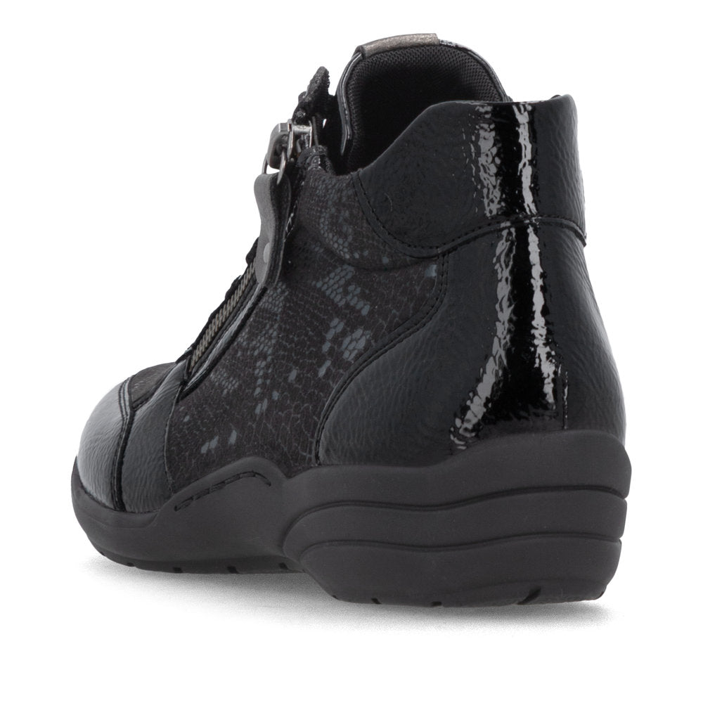 Remonte R7676-05 Black Combination Short Boots