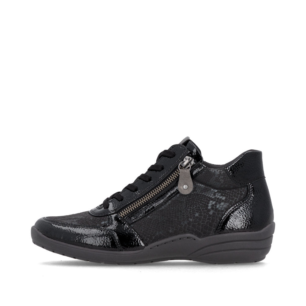 Remonte R7676-05 Black Combination Short Boots