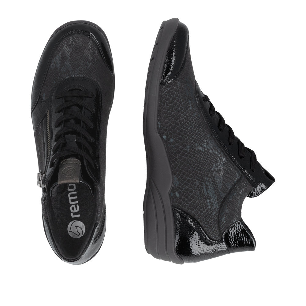 Remonte R7676-05 Black Combination Short Boots