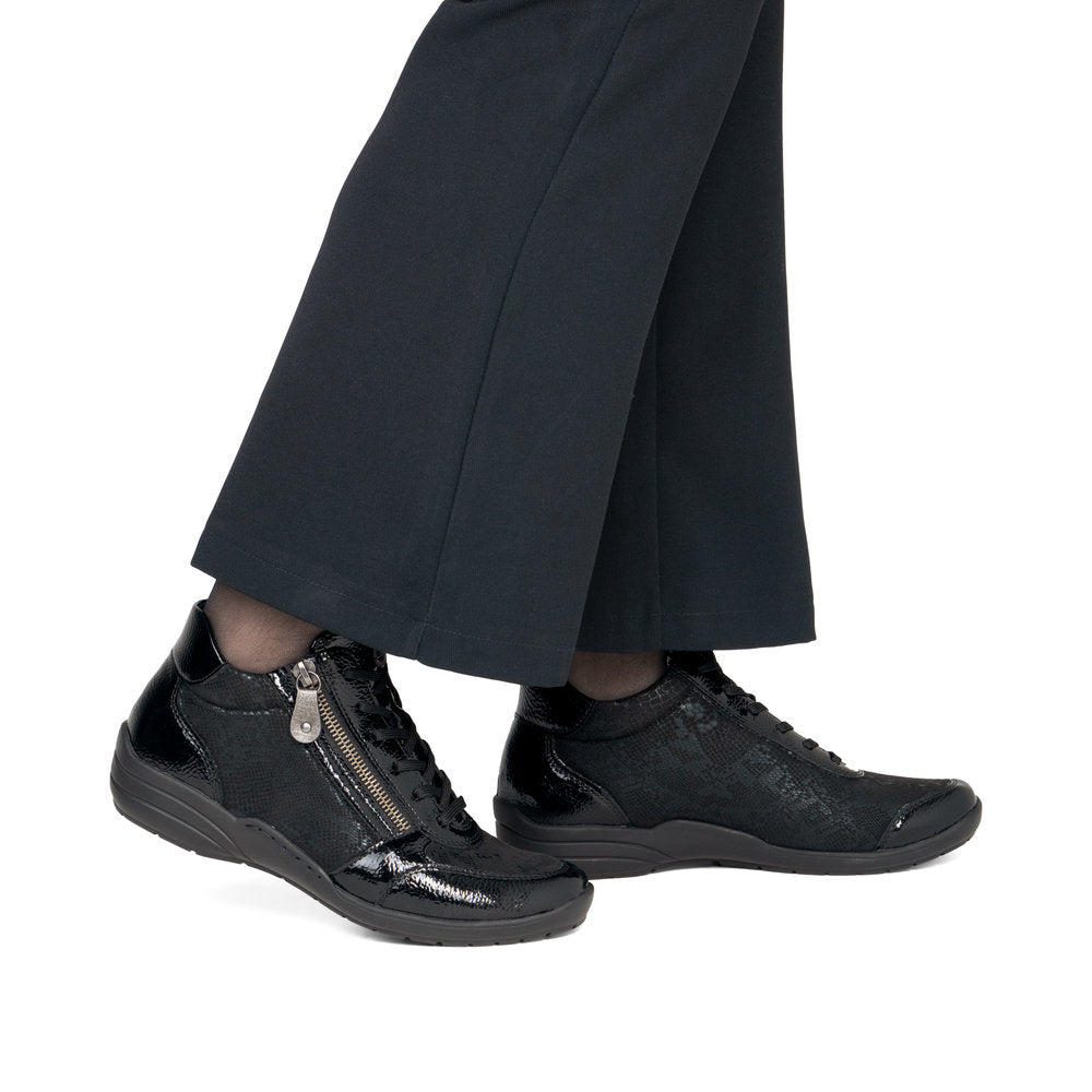 Remonte R7676-05 Black Combination Short Boots
