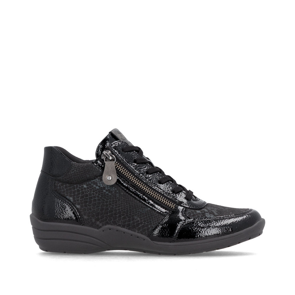 Remonte R7676-05 Black Combination Short Boots