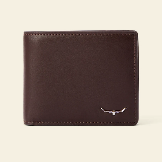RM Williams Chestnut Bifold Wallet with Pocket Wallet