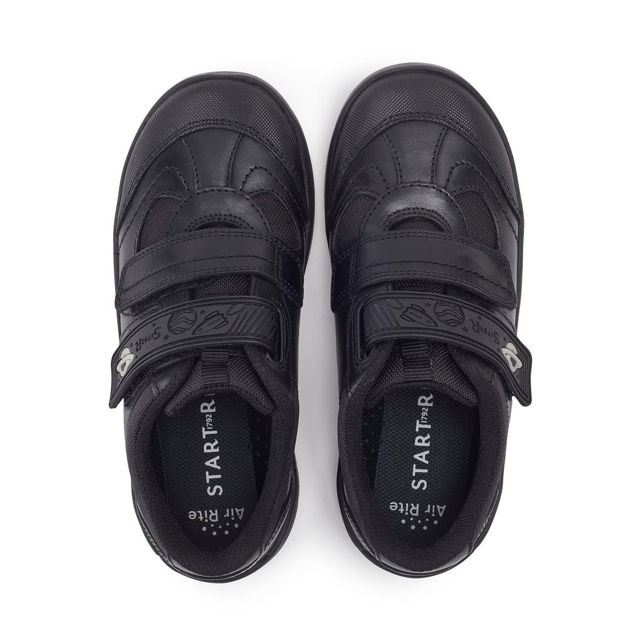 Start Rite Rocket Black Leather School Shoes