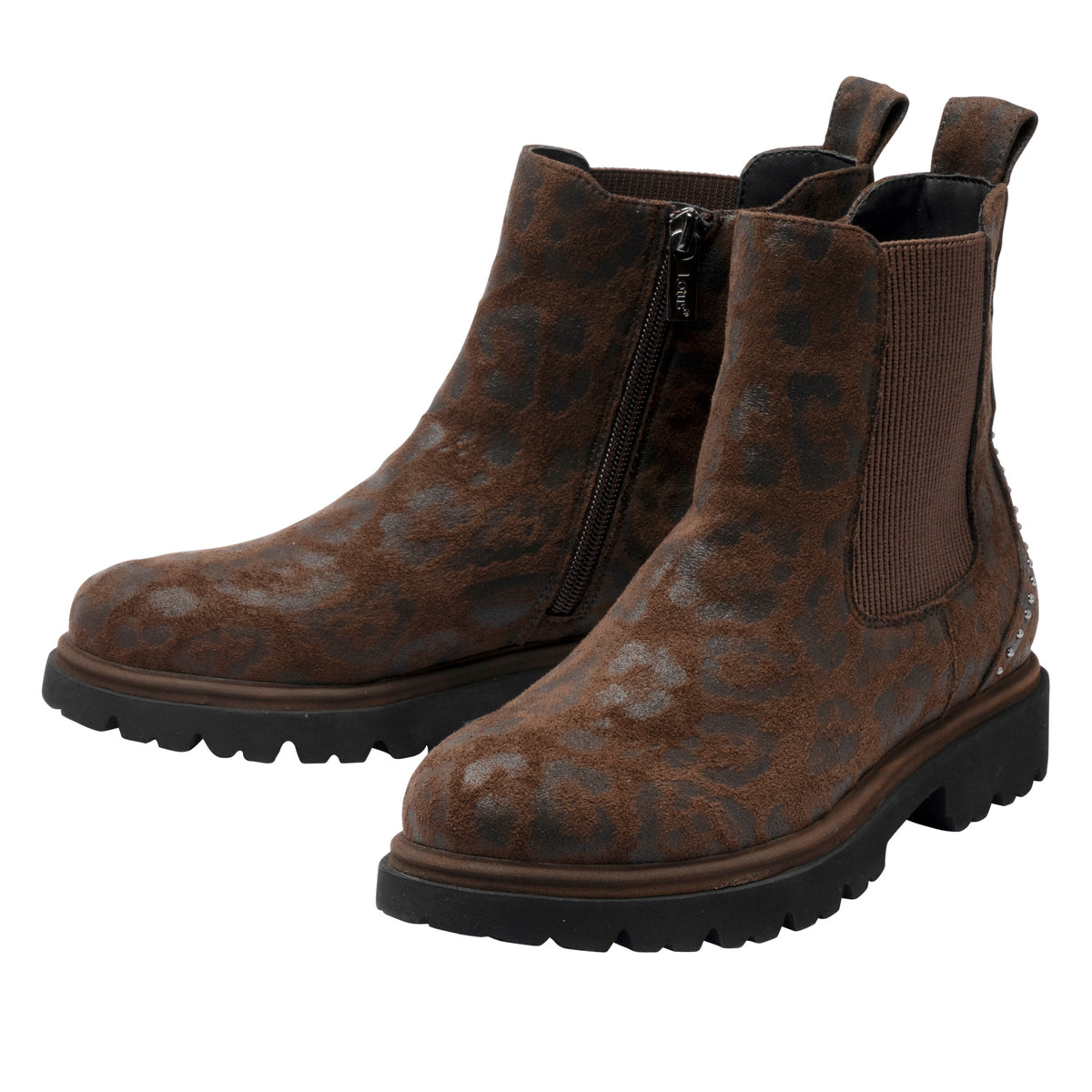 Lotus Selma Brown Leopard Boots