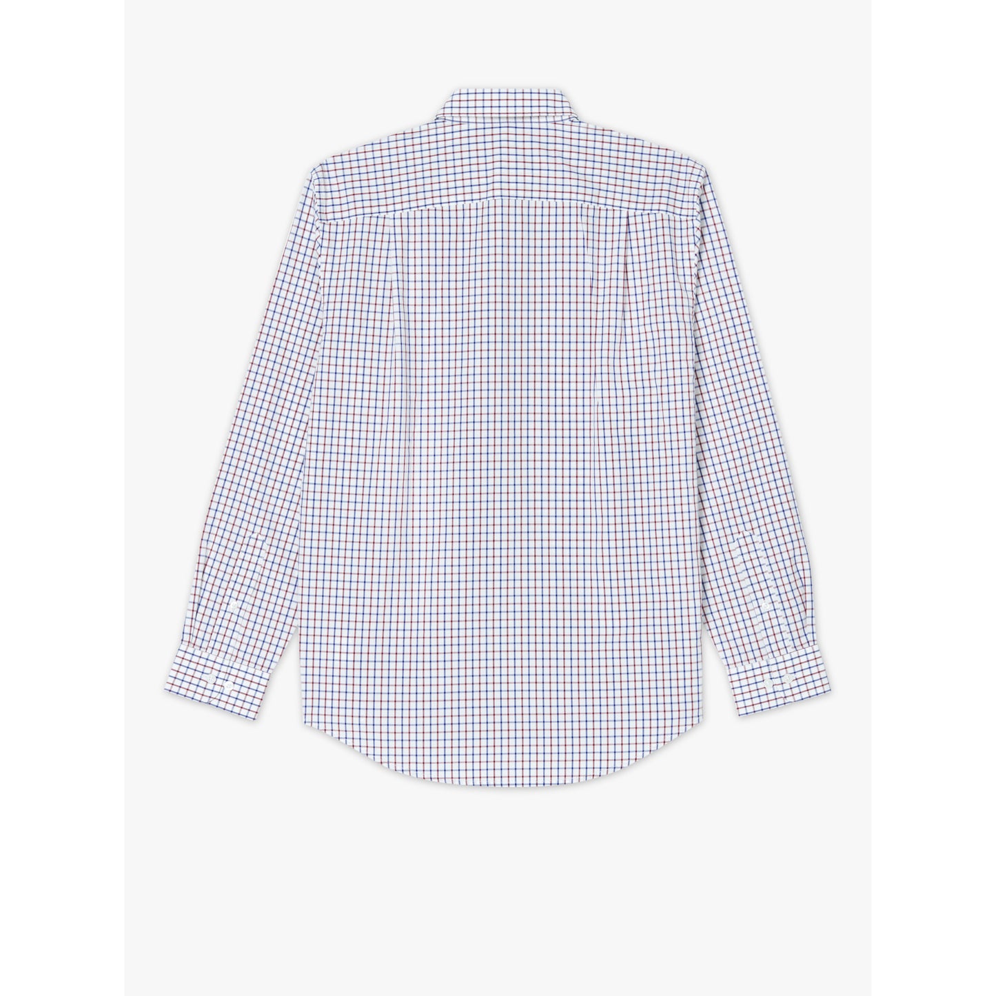 RM Williams Navy Burgundy White Collins Shirt