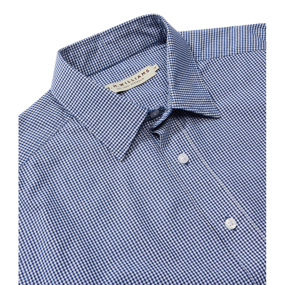 RM Williams Classic Navy White Shirt