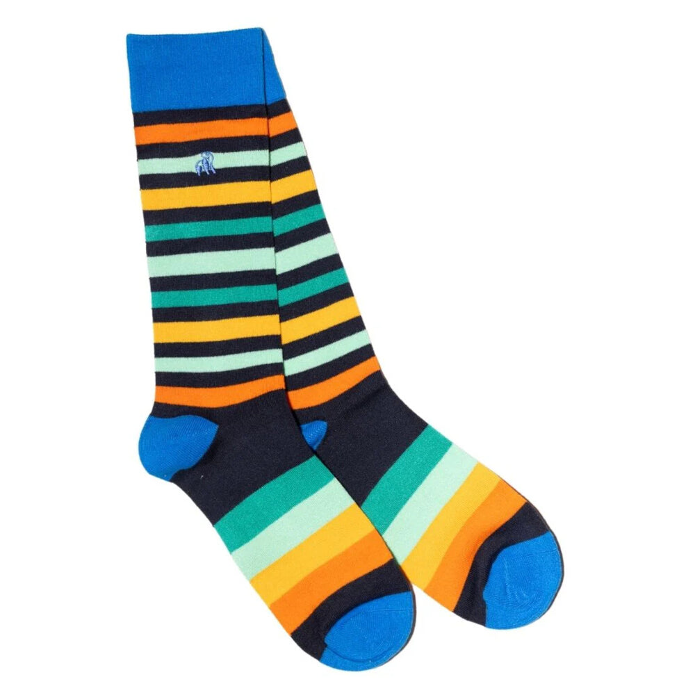 Swole Panda Gradient Striped Socks