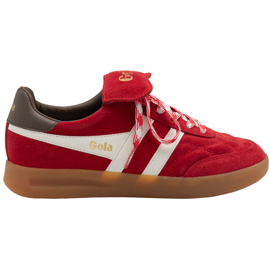 Gola Stadium '86 Red/Off White/Dark Brown/Gum Trainers