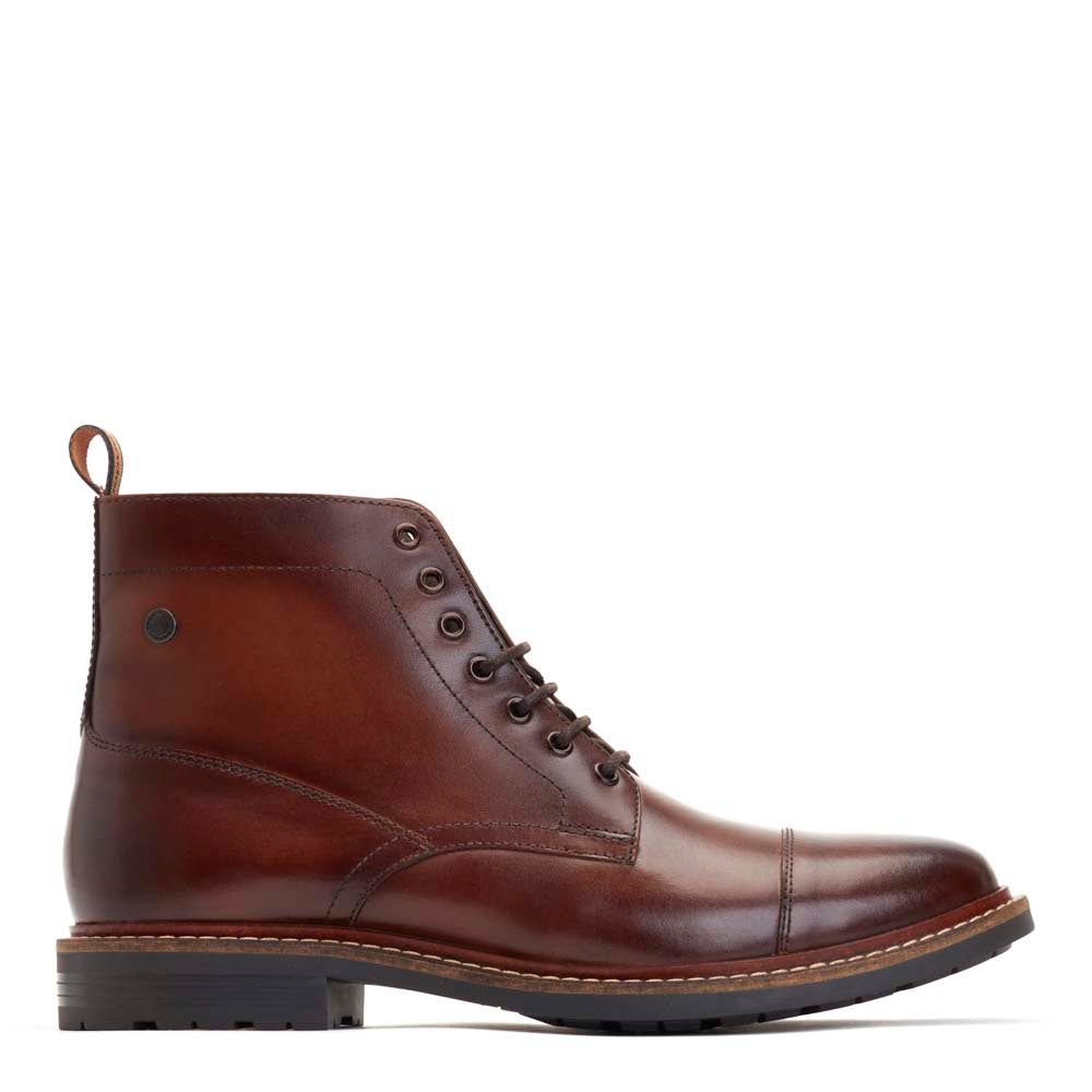 Base London Stake Brown Burnished Boots